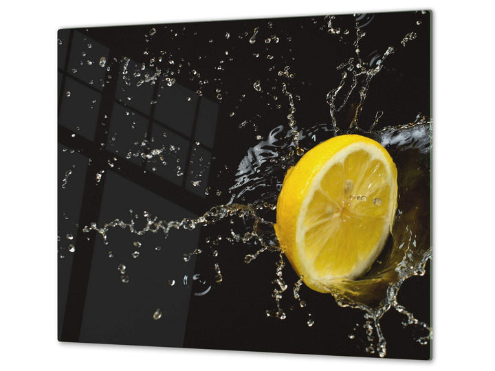 Küchenbrett aus Hartglas und Induktionskochplattenabdeckung – Schneideplatten SINGLE mit 60 x 52 cm