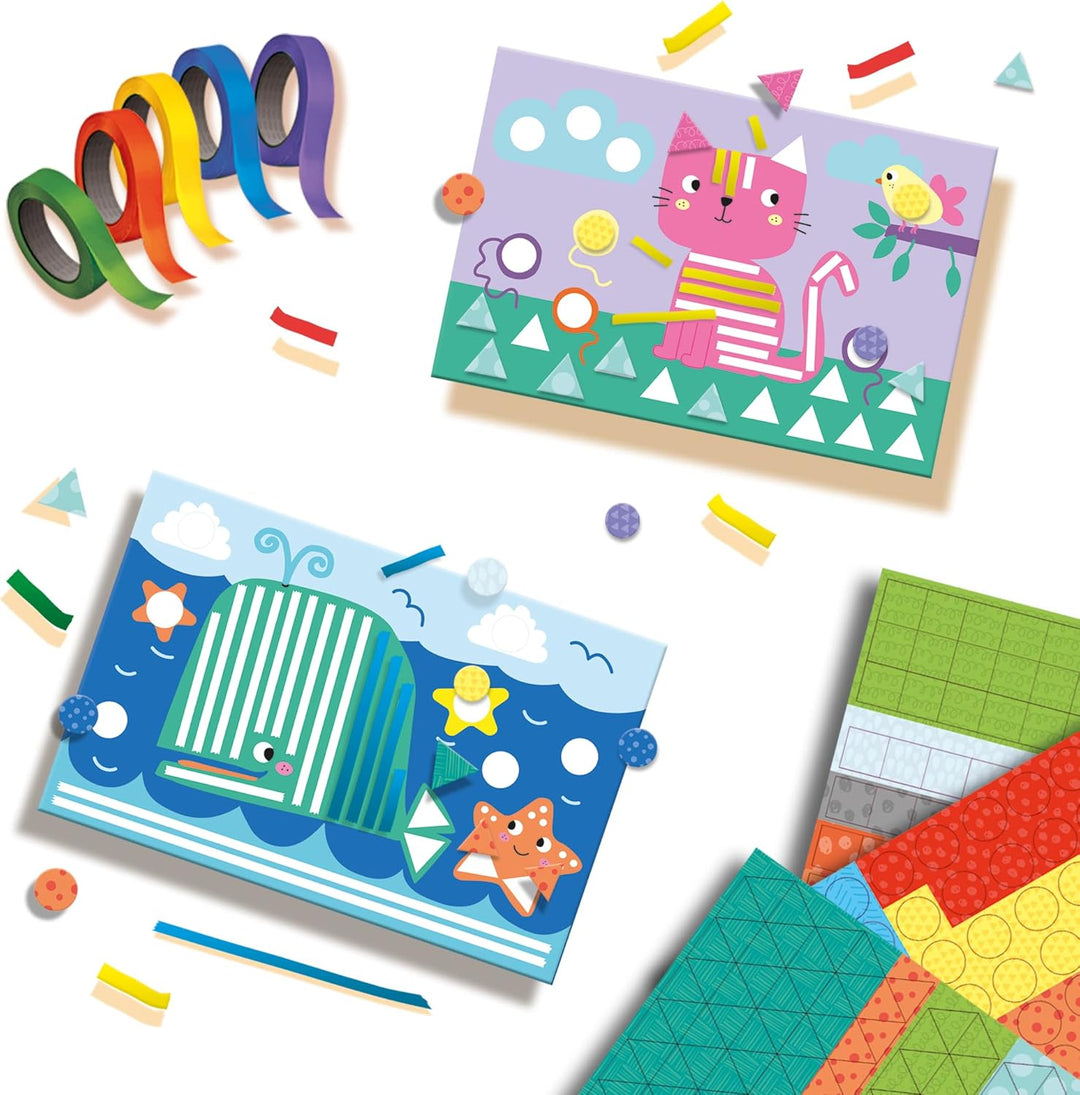 SES Creative 14632 Animal Ich lerne kleben und Formen erkennen, diverse Farben Traditionell, Traditi