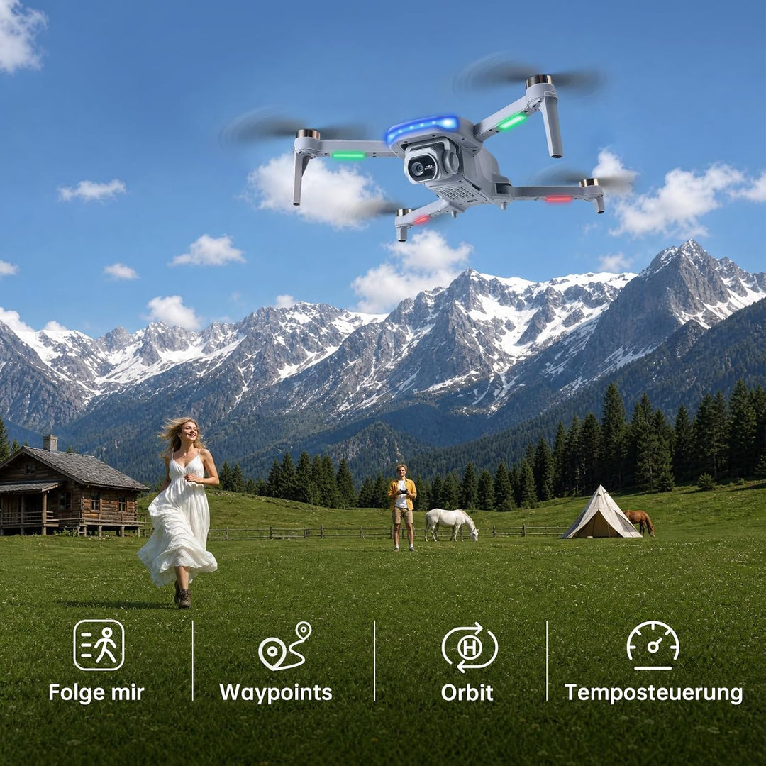 GPS-Drohne mit Kamera für Erwachsene 4K, unter 249 g, max. 60 Minuten Flugzeit, professionelle Drohn