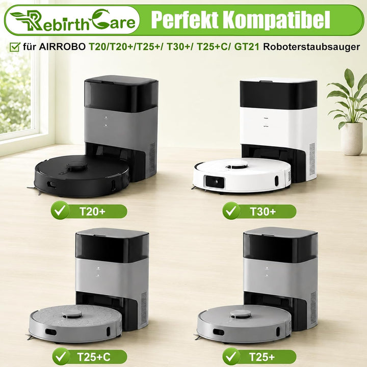 Rebirthcare 21 Stück Zubehör für AIRROBO T20/T20+ Saugroboter ersatzteile, 6 Staubbeutel 1 Hauptbürs