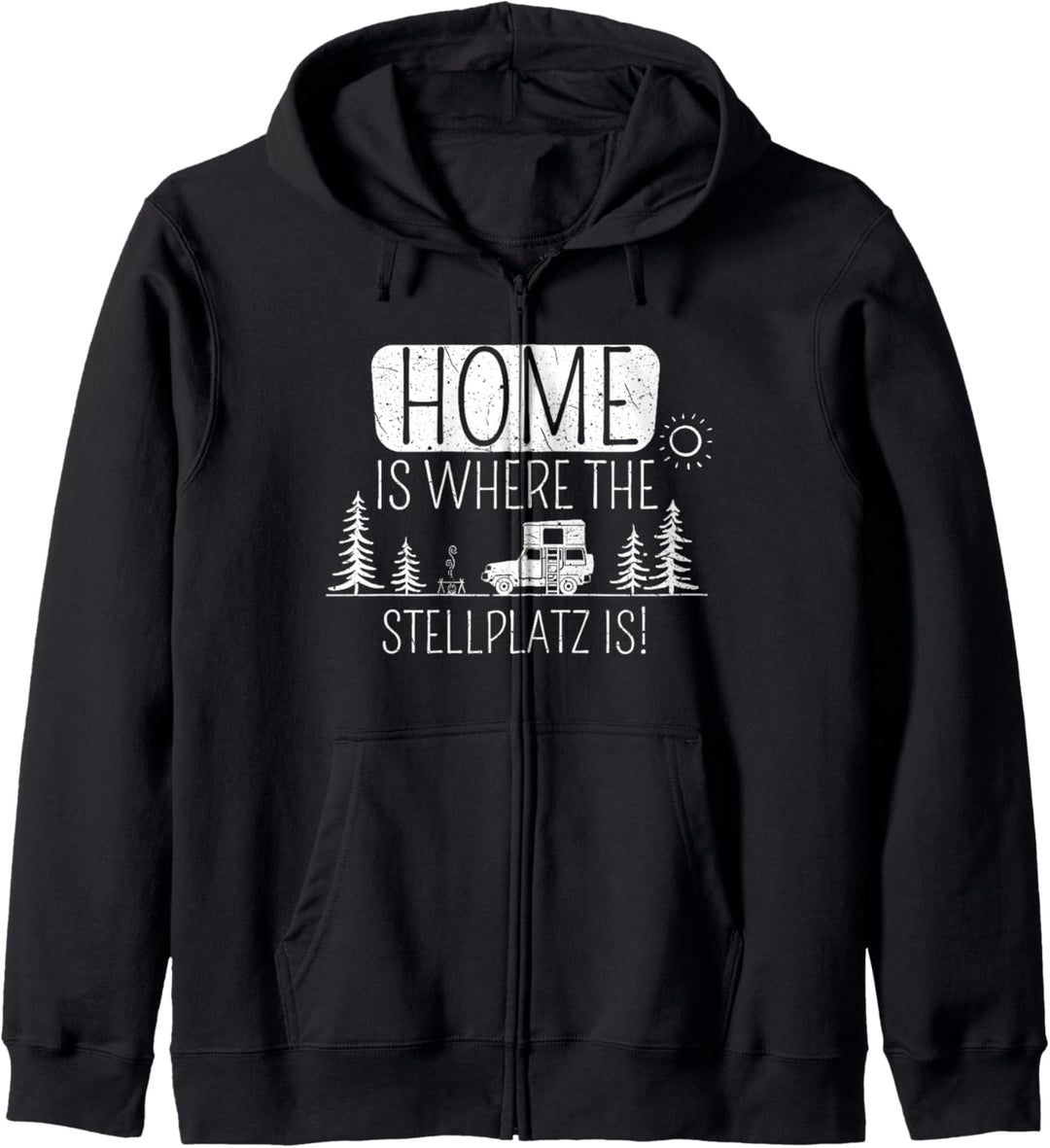 Autodachzelt Camping | Dachzelt Camper "Home is where..." Kapuzenjacke