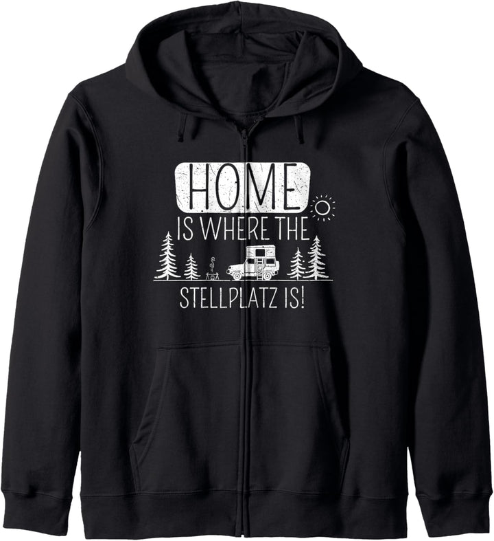 Autodachzelt Camping | Dachzelt Camper "Home is where..." Kapuzenjacke