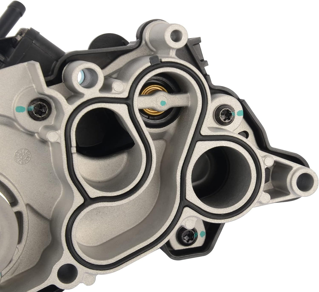 Flynsu 5 Röhren Kühlmittelpumpe Wasserpumpengehäuse Baugruppe Thermostat 04E121121E 04E121042A 04E12