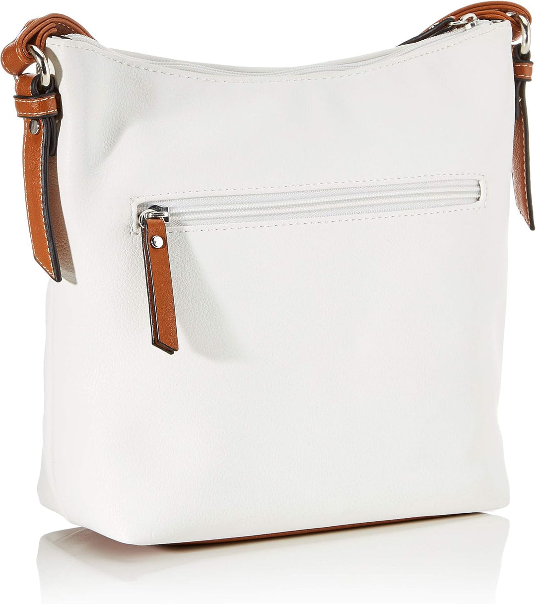 TOM TAILOR bags Novara Damen Umhängetasche Crossbody Bag 28 x 8,5 x 25 Weiss, 28 x 8,5 x 25 Weiss