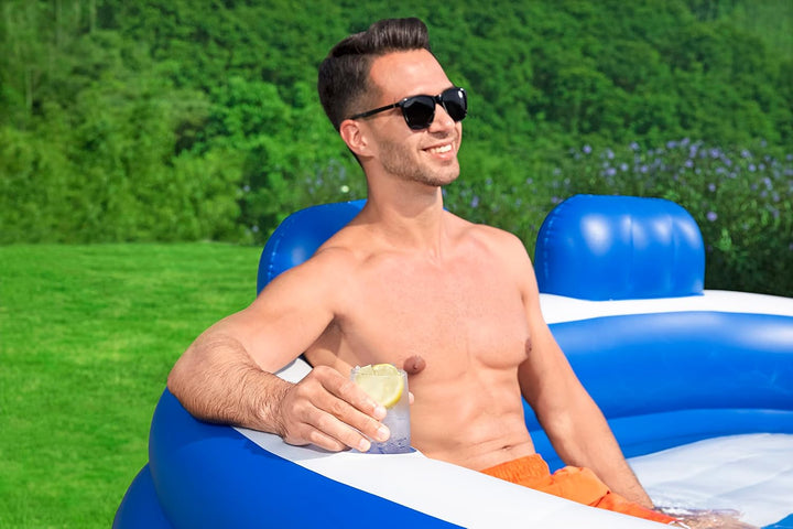 Bestway Splash Paradise Family Pool 231 x 219 x 79 cm Blau, Blau