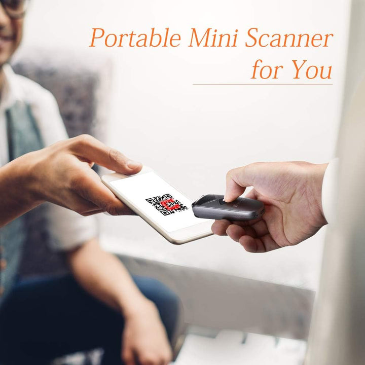 Eyoyo Mini 2D Bluetooth Wireless Barcode Scanner, with Upgraded Scanning Sensor Portable 1D QR Code