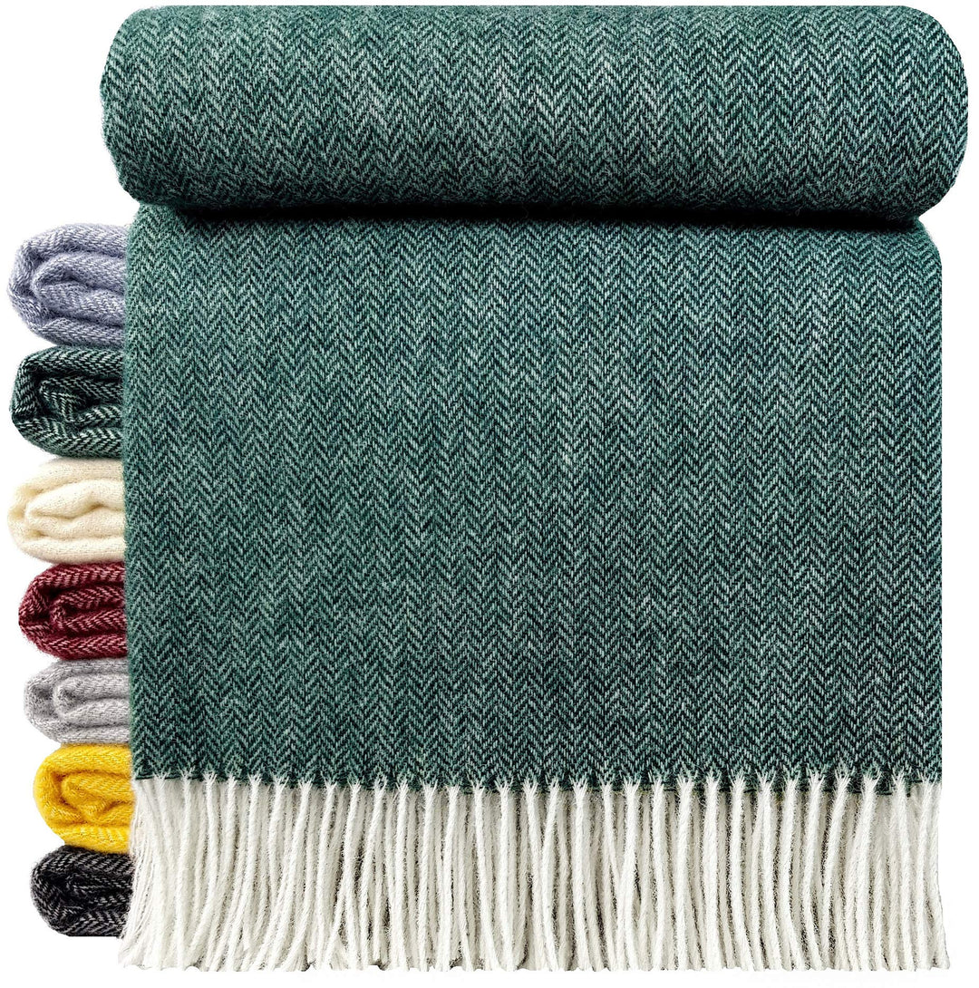 Wolldecke 100% Schurwolle Wohndecke in versch. Farben 140 x 200 cm Tagesdecke Schurwolldecke Woll-Pl