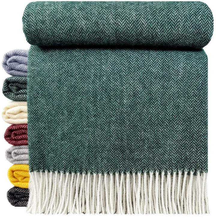 Wolldecke 100% Schurwolle Wohndecke in versch. Farben 140 x 200 cm Tagesdecke Schurwolldecke Woll-Pl
