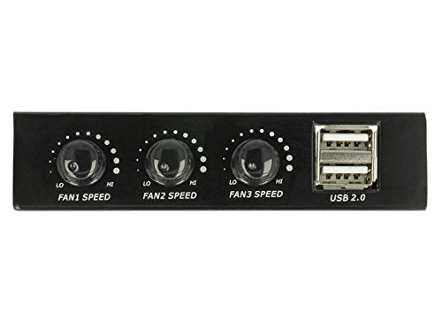 Delock 3.5" Front Panel > 2 x USB 2.0 und Lüftersteuerung
