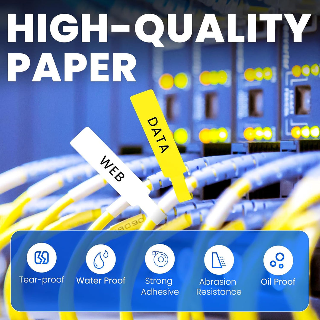 CLABEL 6 Rollen 25x78mm Thermo Weiss Etikettenband für Etikettendrucker Selbstklebend Klebeetiketten