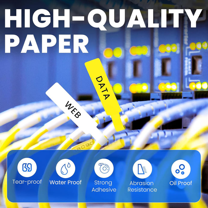 CLABEL 6 Rollen 25x78mm Thermo Weiss Etikettenband für Etikettendrucker Selbstklebend Klebeetiketten