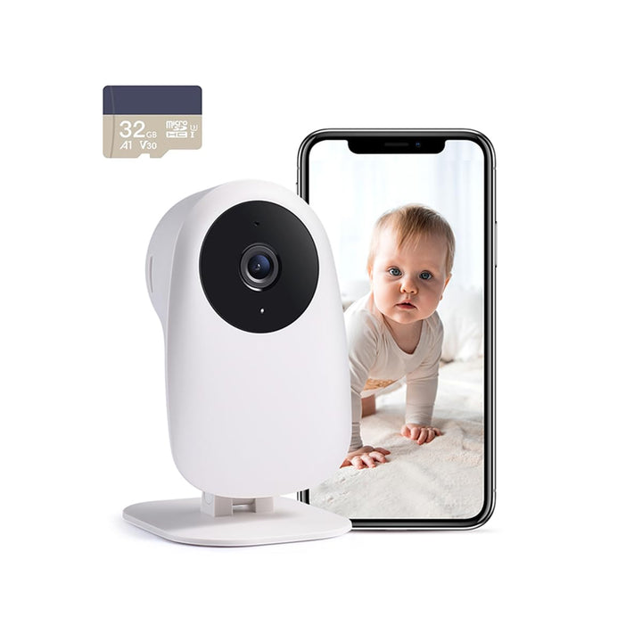 nooie Babyphone Kamera, Babyphone mit Kamera und SD Karte, WLAN Kamera Indoor mit APP und 1080P HD N