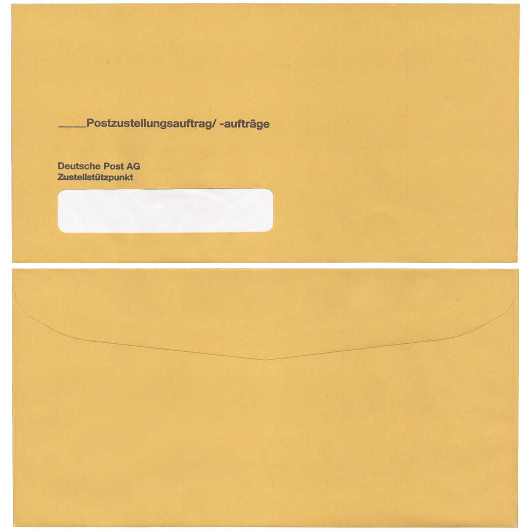 Postzustellungsumschläge Standard „ Postzustellungsauftrag “ - Zustellungshüllen mit Fenster 120 × 2