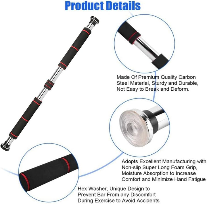 Klimmzugstange Tür | 80-130 cm | 150 kg | Türreck | Turnstange | Krafttraining | Pull Up Bar | Arm |