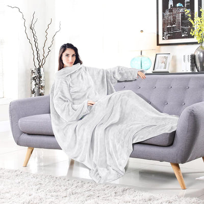 CALIYO Hoodie Decke, Blanket Hoodie Kuschel Pullover Damen Kuscheldecke mit ärmeln, Kuschelanzug für