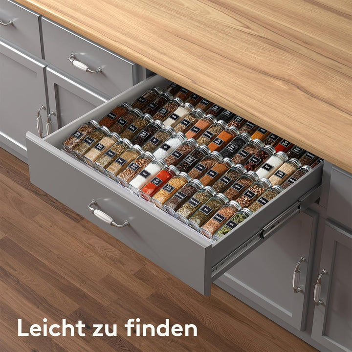 Lifewit Gewürzregal für Schubladen Gewürz Schubladeneinsatz, Ordnungssystem von 33cm bis 66cm auszie