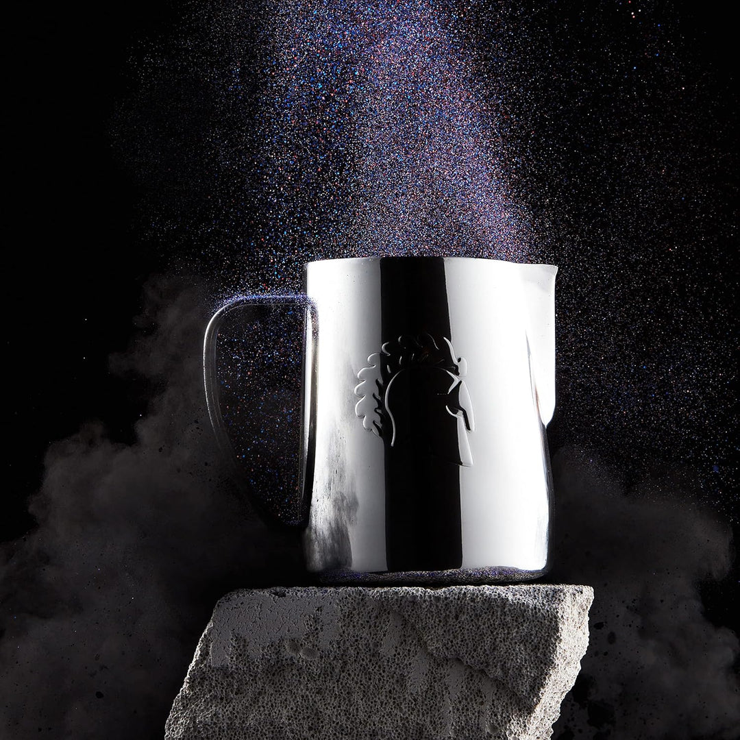 Barista Legends® Milchkännchen Edelstahl [600ml] ARES Silber - Barista Milchkännchen zum Milchaufsch