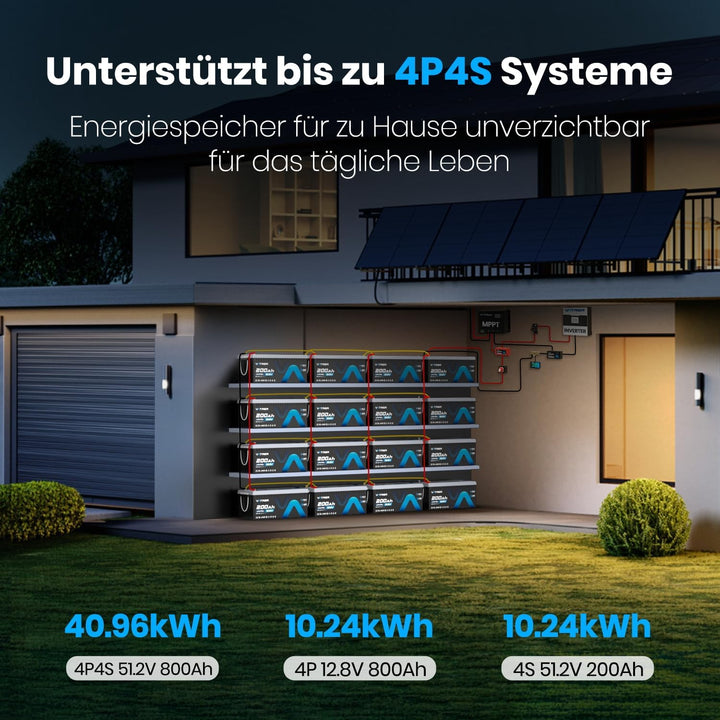 12V 200AH Selbsterwärmung LiFePO4 Lithium-Batterie mit 200A BMS über 5000 Mal Tiefzyklus -20℃ Tiefte