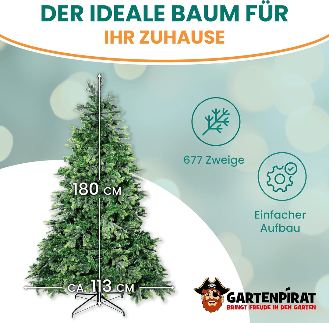 Künstlicher Weihnachten Baum – Weihnachtsbaum Kunststoff – Tannenbaum 180 – Künstlicher Baum – Natur