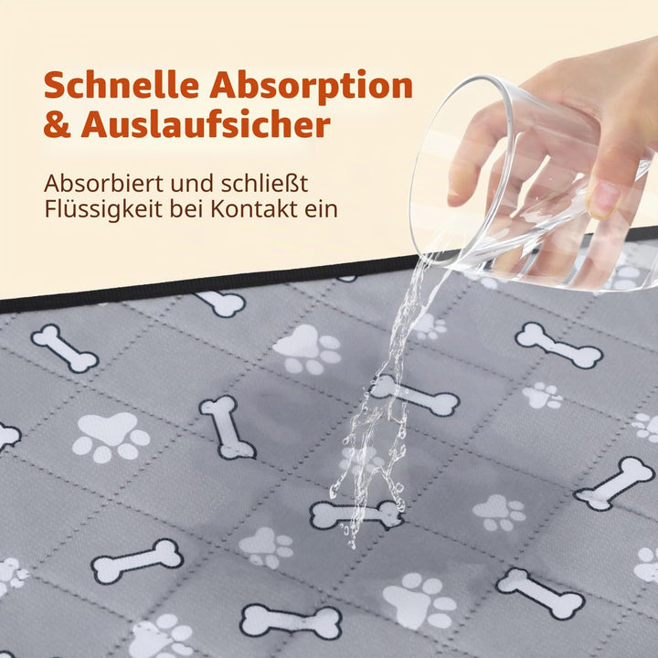 Nobleza Wiederverwendbare Welpenunterlagen, 2er Set Waschbar Haustier-Urinunterlage, 90 x 80 cm Schn