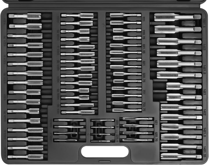 Gewindeschneid-Satz 110 tlg Gewindeschneider set M3 - M20 Gewindeschneidsatz Schneider Bohrer aus Le