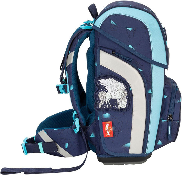 Scout Schulranzen Set Genius Exklusive LED Pegasus mit Turnbeutel