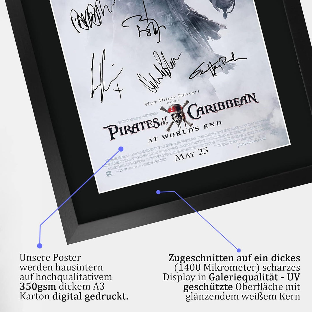 HWC Trading FR A3 Pirates of the Caribbean 3 At World's End Jonny Depp Geschenke Geduckter Poster Si