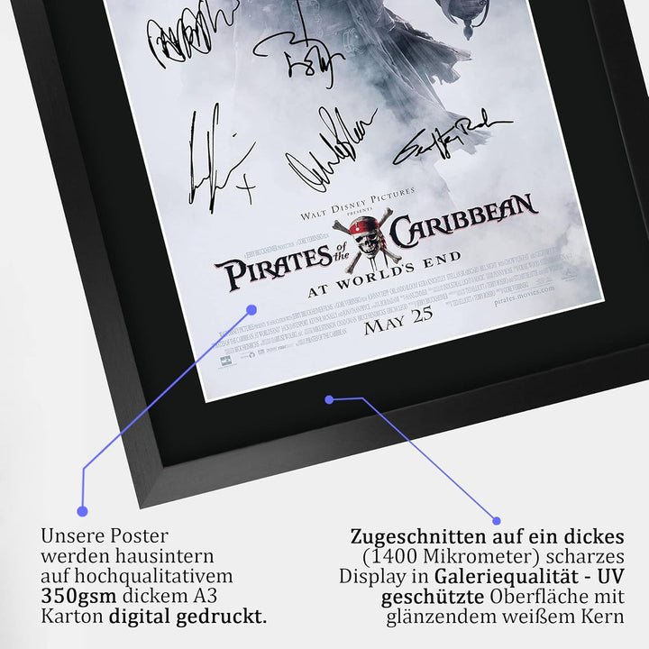 HWC Trading FR A3 Pirates of the Caribbean 3 At World's End Jonny Depp Geschenke Geduckter Poster Si