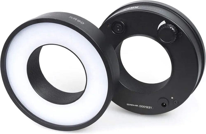 Kaiser Fototechnik 3250 KR90 Ringleuchte (30x DREI-Chip LED, Filtergewinde 77mm) mit integrierter Ak