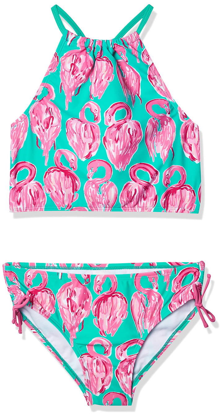 Kanu Surf Girls' Daisy Beach Sport Halter Tankini 2-Piece Swimsuit