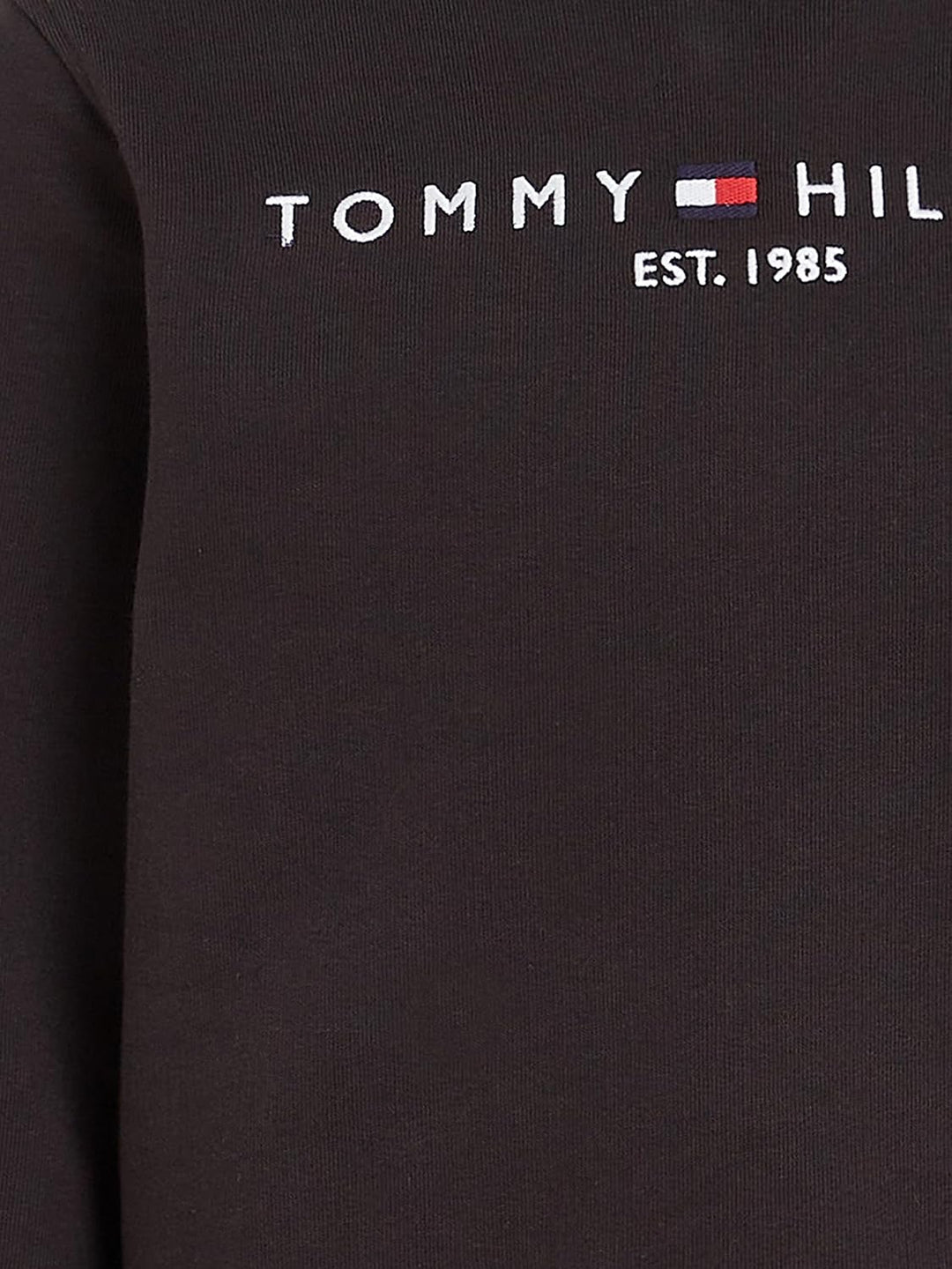 Tommy Hilfiger Kinder Unisex Sweatshirt Essential Sweatshirt ohne Kapuze 4 Jahre Schwarz, 4 Jahre Sc