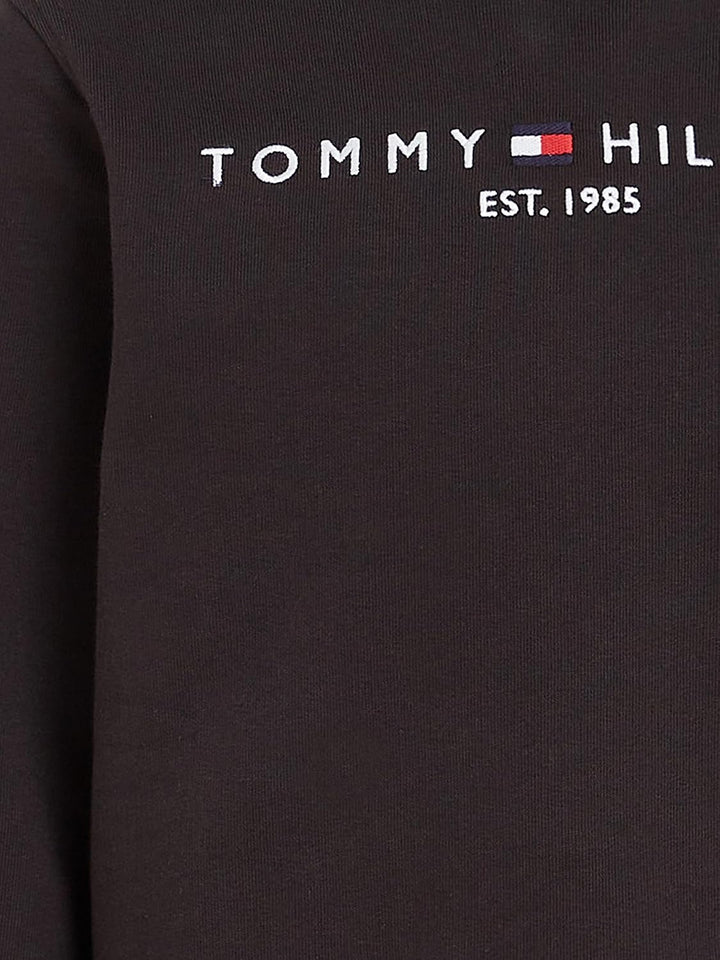 Tommy Hilfiger Kinder Unisex Sweatshirt Essential Sweatshirt ohne Kapuze 4 Jahre Schwarz, 4 Jahre Sc
