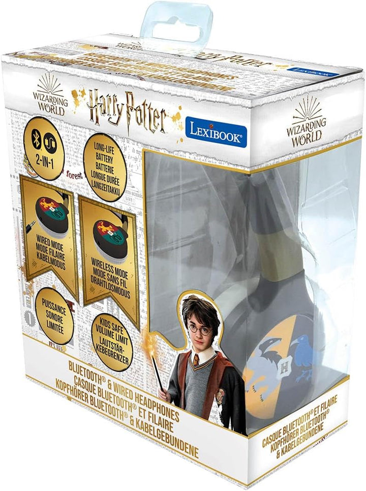 Lexibook - Warner Harry Potter - 2-in-1 Audio-Kopfhörer mit Bluetooth und Kabel, Stereo, drahtlos, v