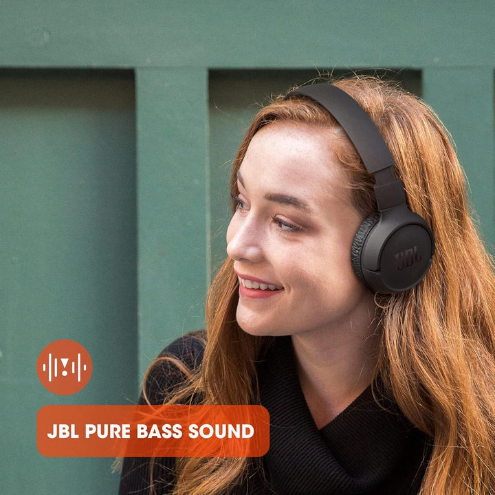 JBL Tune 510BT Kabellose On-Ear-Kopfhörer mit Purebass Sound, Weiss