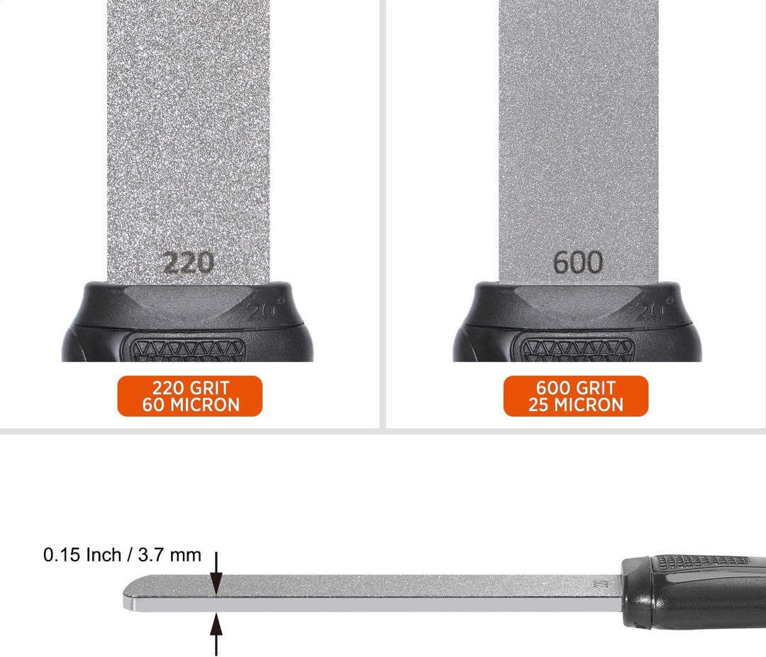 SHARPAL 120N Diamant-Schleifstein mit doppelter Körnung zum Schärfen von Messern Jagd Outdoor Messer