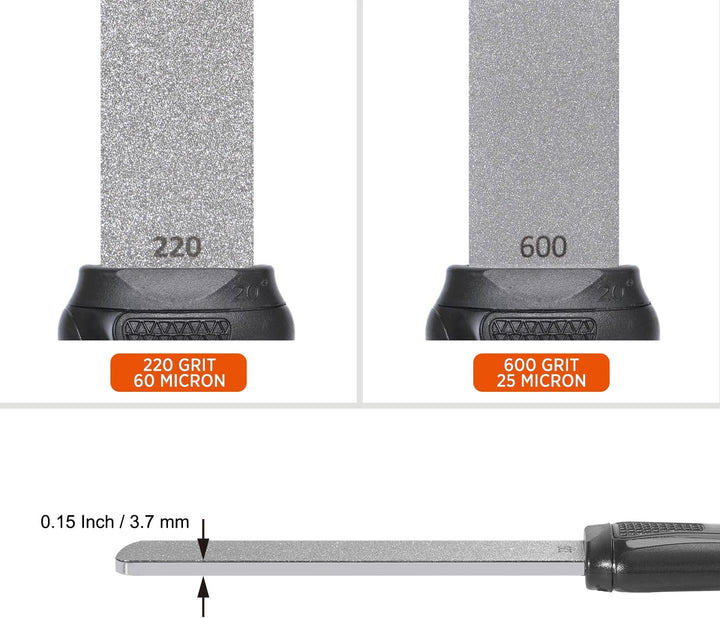 SHARPAL 120N Diamant-Schleifstein mit doppelter Körnung zum Schärfen von Messern Jagd Outdoor Messer