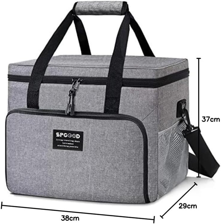 SPGOOD Kühltasche 30L Thermotasche Picknicktasche Gross Isoliert Faltbar Gefriertasche Warmhaltetasc