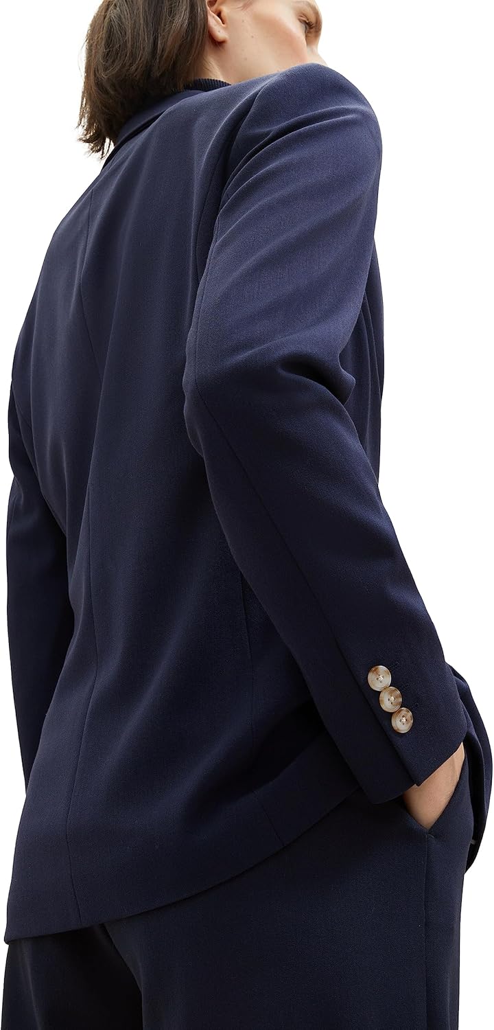 TOM TAILOR Damen Basic Blazer 36 10668 - Sky Captain Blue, 36 10668 - Sky Captain Blue