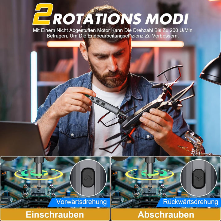 Mini Elektrisch Schraubendreher Set - 72 in 1 Präzisions Electric Screwdriver - Akku Schraubendreher