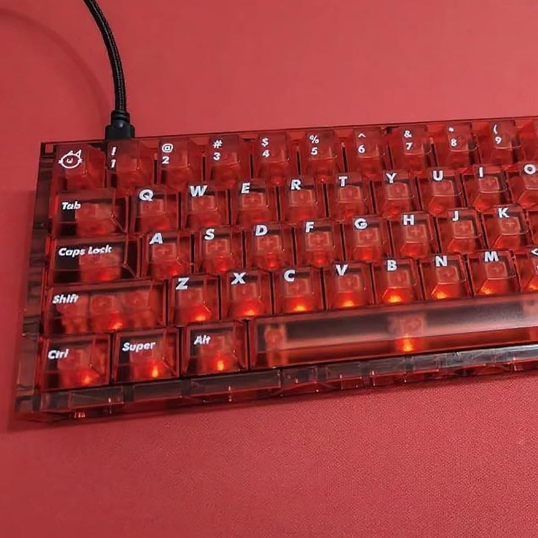 Sumgsn Mechanische Tastatur Gehäuse Transparentes Tastaturgehäuse Kompatibel mit Wooting60/HM66/Mad6