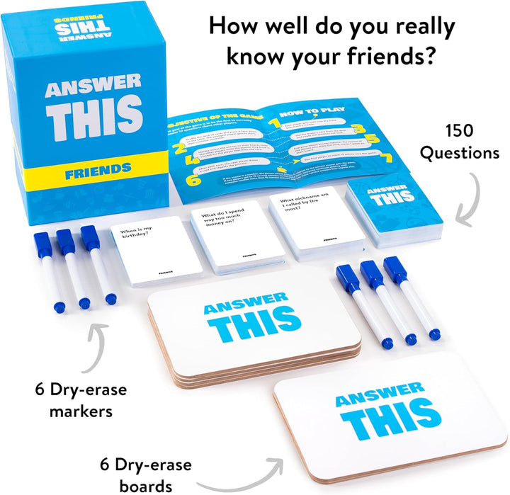 Answer This - English - How Well Do You Know Your Friends? - Fun Party Card Game for Teens & Adults