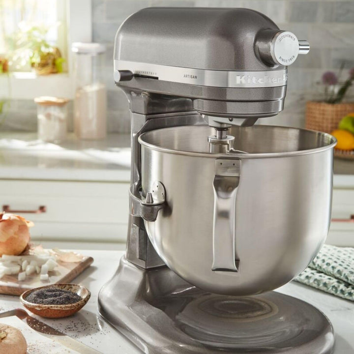 KitchenAid Artisan Küchenmaschine 6,6L Medallion Silber 5KSM70SHXEMS, Silber
