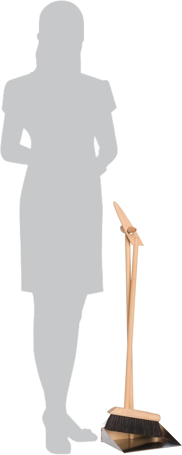 Bürstenhaus Redecker 180690 Steh-Kehr-Set stabil und kippsicher, Stiele aus geöltem Buchenholz, Bese