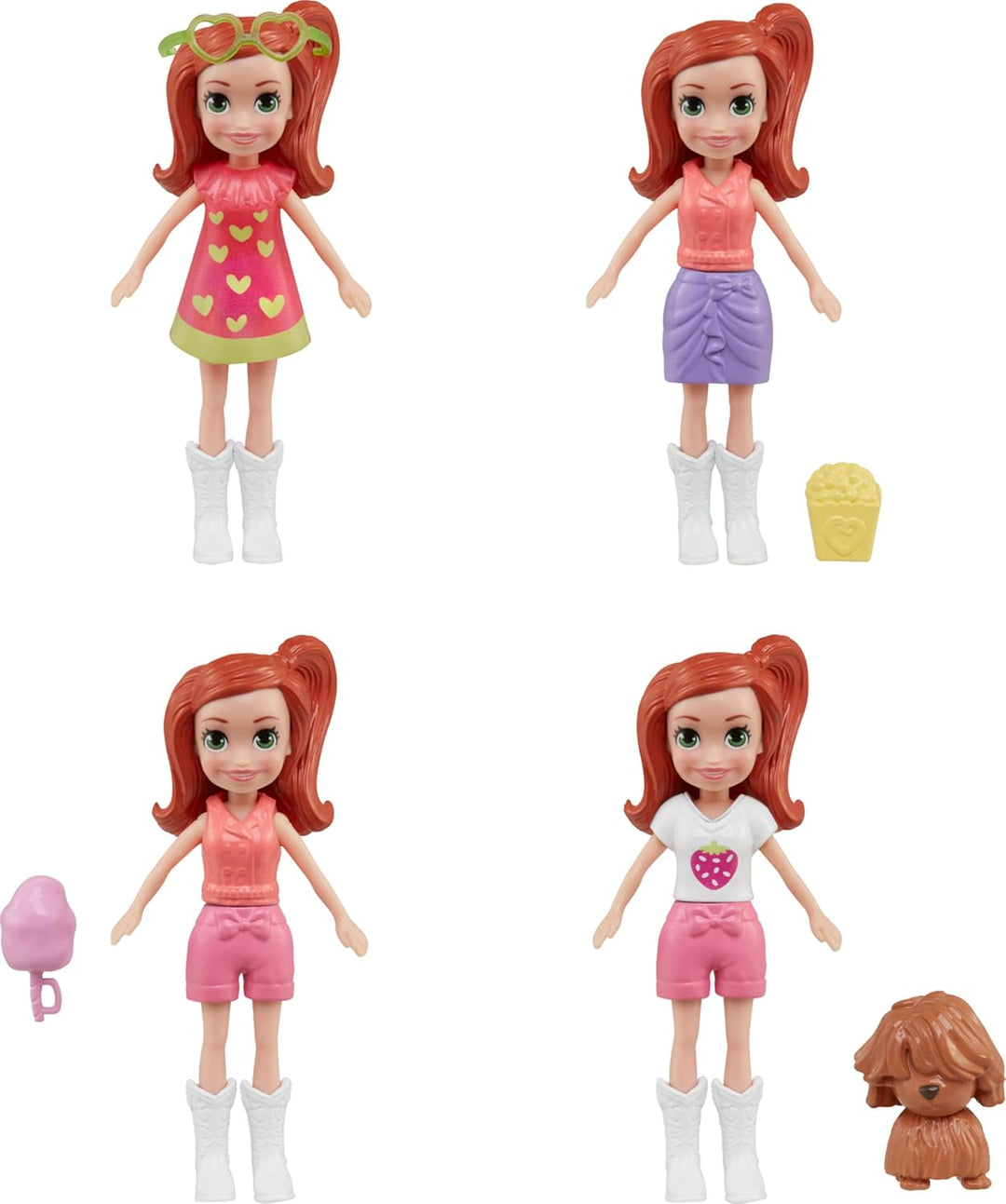 Polly Pocket Puppe & Spielset, Tropische Leckereien Karneval Lebensmittel Spielzeug Enthält 7,6 cm P