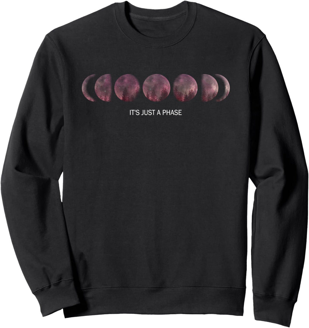 Just A Phase Moon Lunar Space Mondphasen It's Just A Phase Sweatshirt