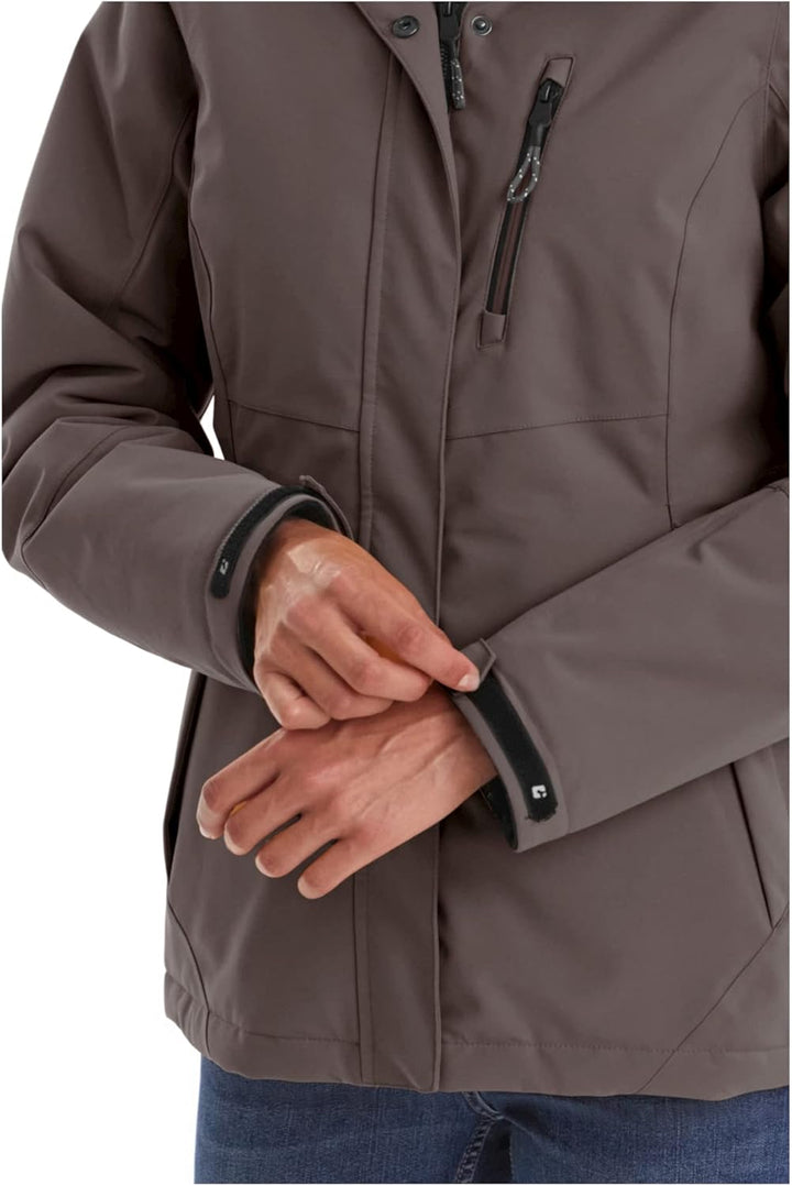 Killtec Damen Kow 170 Wmn Jckt Funktionsjacke/Outdoorjacke mit abzippbarer Kapuze 42 dunkel malve, 4