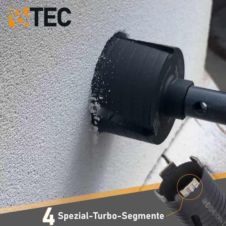 BTEC – Diamant Dosensenker 68 mm mit M16-Aufnahme + 80 mm Nutzlänge – Dosenbohrer für Mauerwerk, Kal