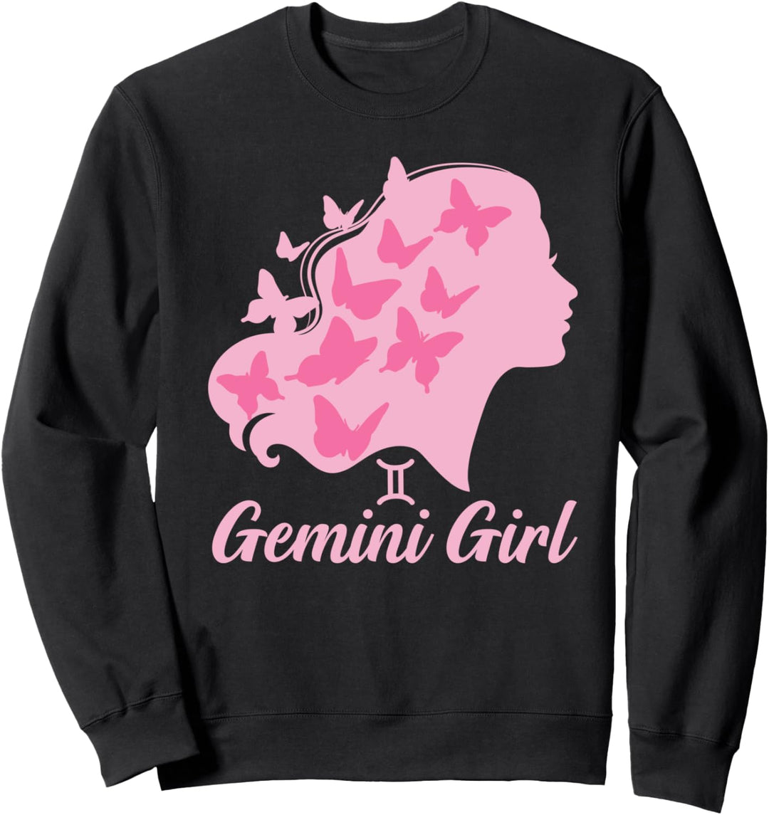 Zwillinge Mädchen niedlich Frauen Sternzeichen Zeichen Astro Sweatshirt