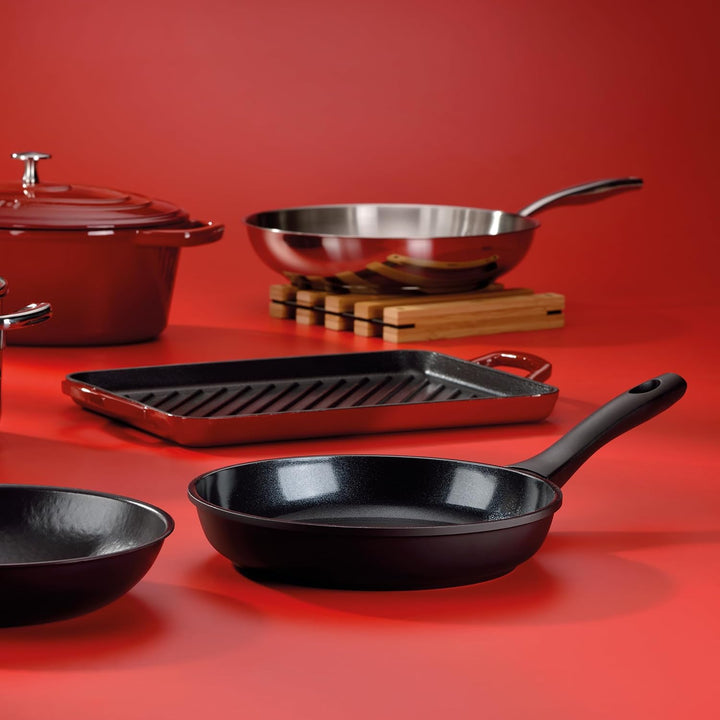 kela Fleischtopf 20 cm mit Glasdeckel ATURA, Kochtopf klein 1,7 Liter, Topf Induktion, Aluguss keram