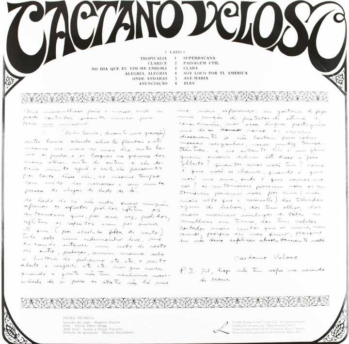 Veloso, Caetano (Tropical), Vinyl
